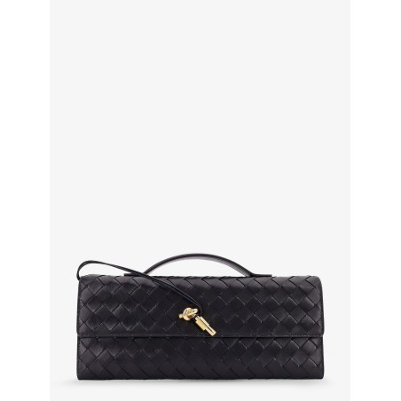 Andiamo Leather Clutch with Intrecciato Pattern