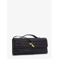 Andiamo Leather Clutch with Intrecciato Pattern