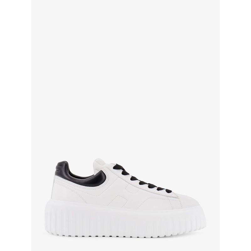Low-top leather H-stripes sneakers