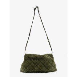 Suede Giorno shoulder bag with Intrecciato pattern
