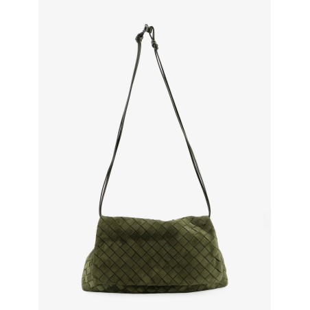 Suede Giorno shoulder bag with Intrecciato pattern