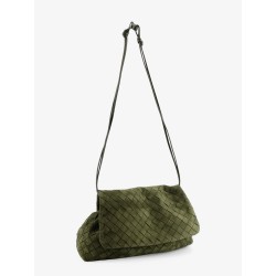 Suede Giorno shoulder bag with Intrecciato pattern