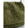 Suede Giorno shoulder bag with Intrecciato pattern