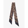 Silk bandeau with animal print