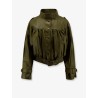 Crop fit leather jacket
