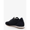 Nylon and suede sneakers with all-over stitching