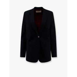 Single-breasted stretch virgin wool blazer