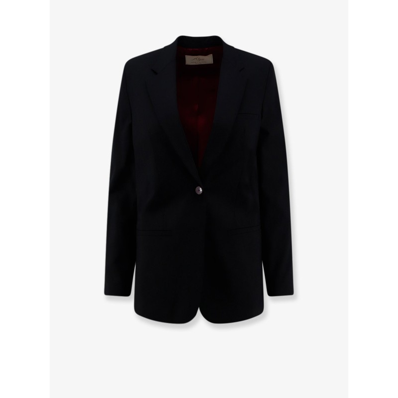 Single-breasted stretch virgin wool blazer