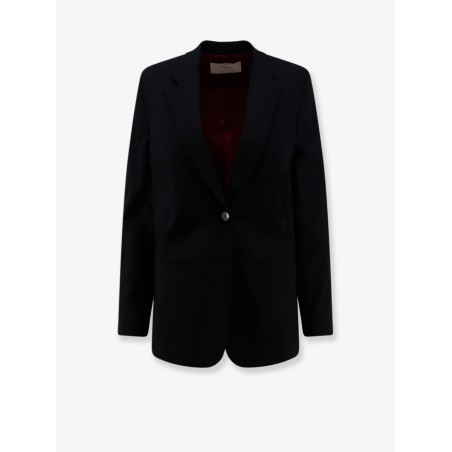 Single-breasted stretch virgin wool blazer
