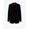 Single-breasted stretch virgin wool blazer