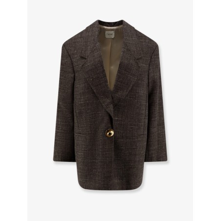 Oversize wool and linen blend blazer