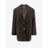Oversize wool and linen blend blazer
