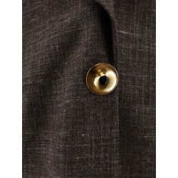 Oversize wool and linen blend blazer