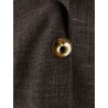 Oversize wool and linen blend blazer