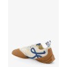 Grip nylon and suede sneakers with contrasting logo on the side