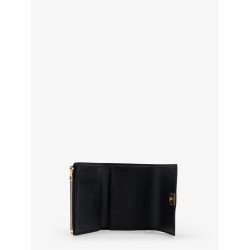 Anagram leather wallet with front logo