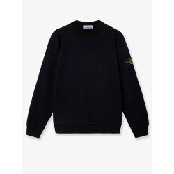 Cotton sweatshirt with side logo patch