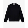 Cotton sweatshirt with side logo patch