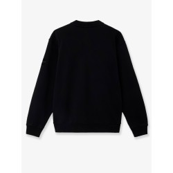 Cotton sweatshirt with side logo patch