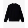 Cotton sweatshirt with side logo patch