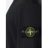 Cotton sweatshirt with side logo patch