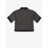 Lightweight lamé wool tweed top