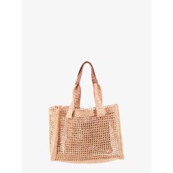 East-West Summer Banana Raffia Shoulder Bag