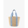 Woody Raffia Shoulder Bag