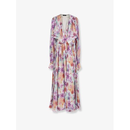 Long dress with multicolor floral print