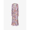 Long dress with multicolor floral print