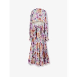 Long dress with multicolor floral print