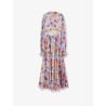 Long dress with multicolor floral print