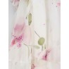Satin mini dress with flounces