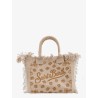 Vanity cotton handbag with all-over embroidery
