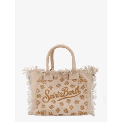 Vanity cotton handbag with all-over embroidery