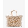 Vanity cotton handbag with all-over embroidery