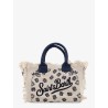 Vanity cotton handbag with all-over embroidery