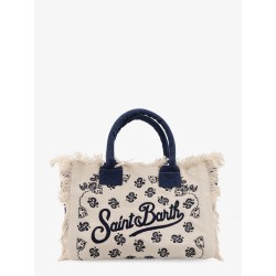Vanity cotton handbag with all-over embroidery