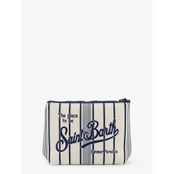 Aline scuba clutch with striped pattern