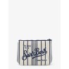 Aline scuba clutch with striped pattern