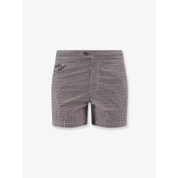 Nylon swim shorts with micro-pattern