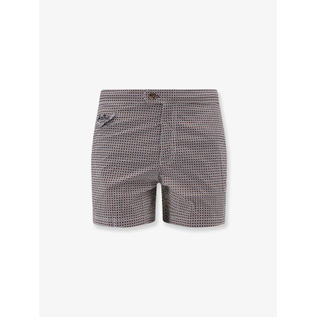 Nylon swim shorts with micro-pattern