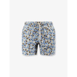 Nylon swim shorts with micro-pattern