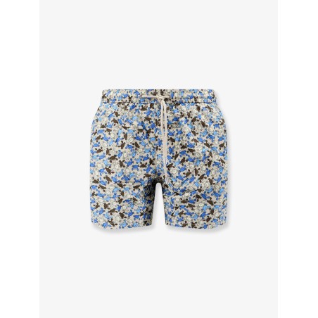 Nylon swim shorts with micro-pattern