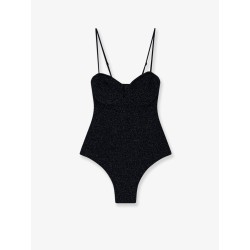 Medea one-piece lurex fabric swimsuit