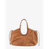 Ivy leather handbag with front lettering logo