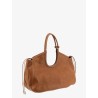 Ivy leather handbag with front lettering logo