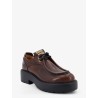 Leather lace-up with front lettering logo