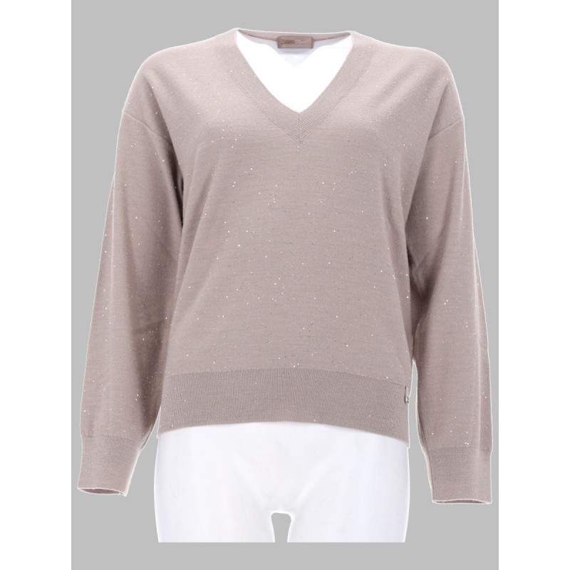 MAGLIA CON SCOLLO A V
