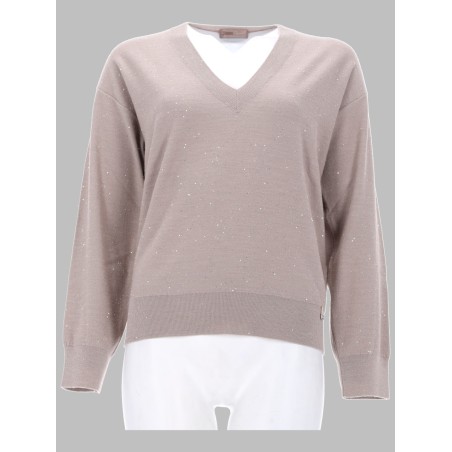 MAGLIA CON SCOLLO A V